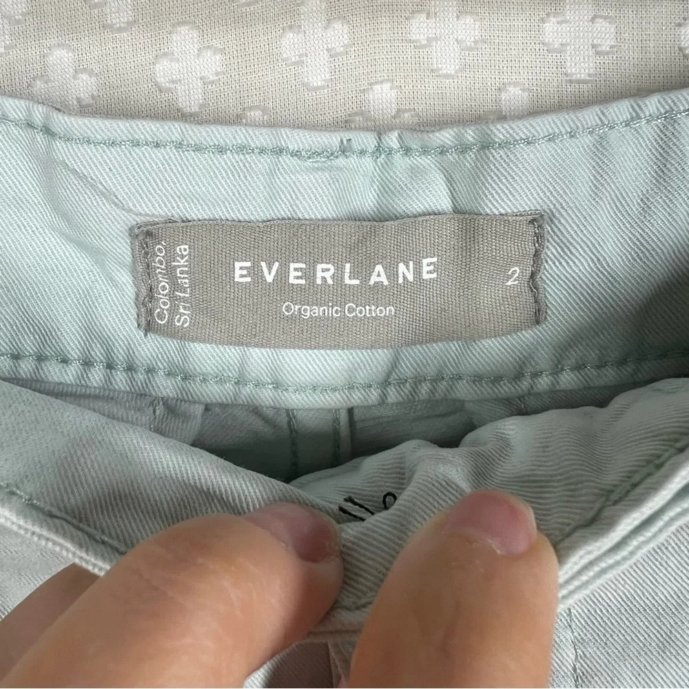 Everlane Light Blue The Tourist Organic Cotton High Rise Shorts - Picture 4 of 5